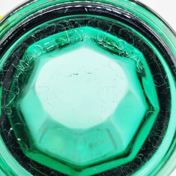 Vtg Culver Boston City Skyline Green Gold Glass Mug with "BOSTON" Made in USA - Picture 6 of 9